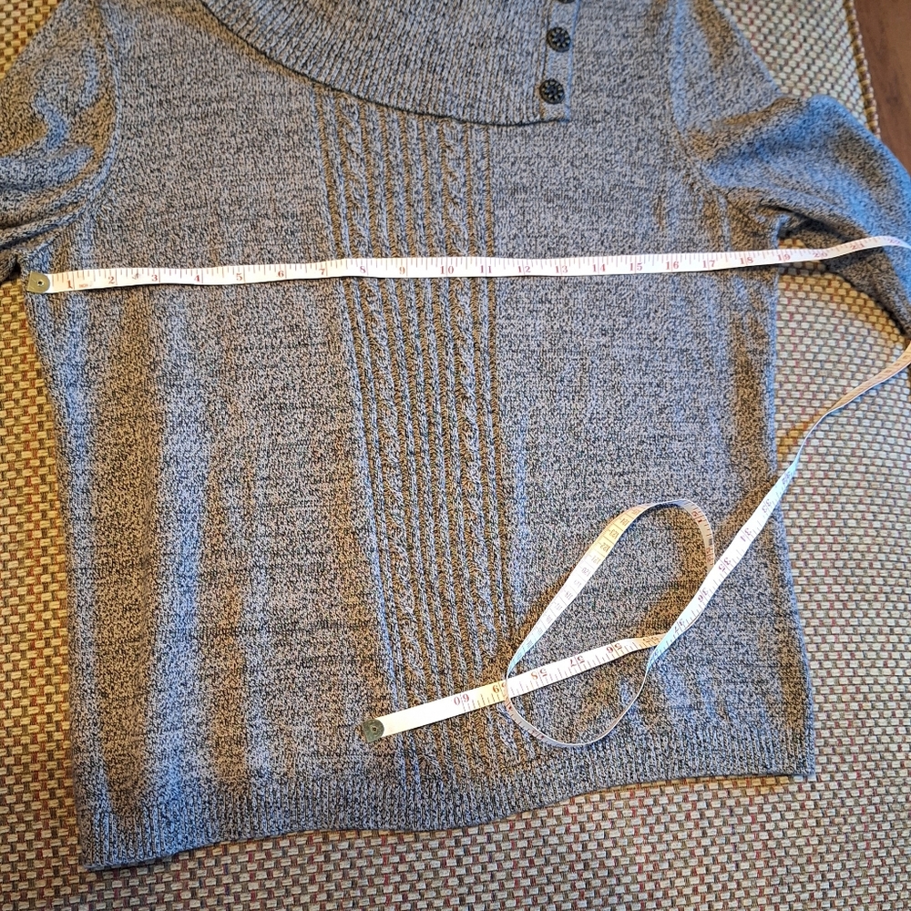 Christopher & Banks Taupe Cowl Neck Sweater - Picture 3 of 10